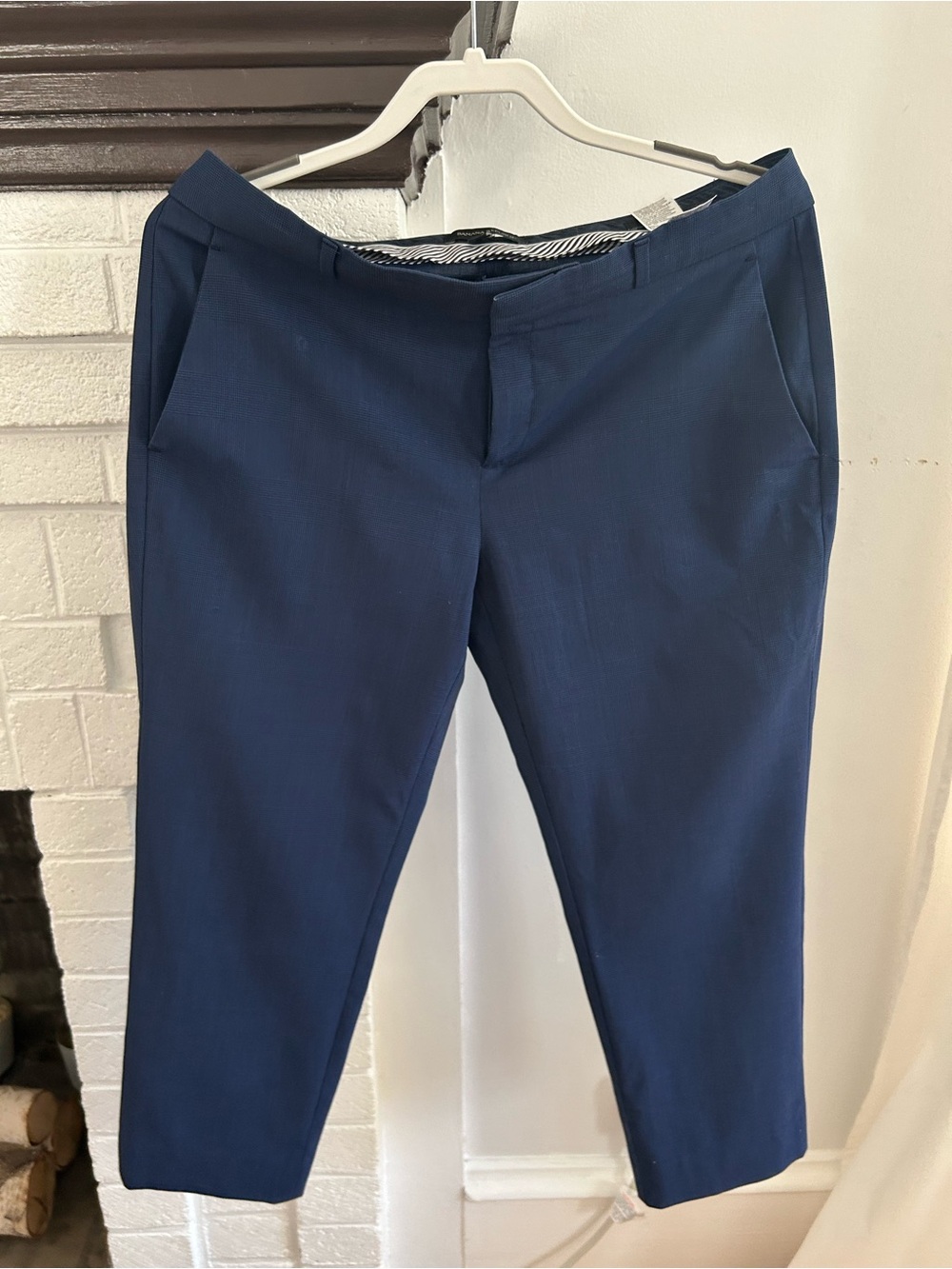 Banana Republic Avery Washable Wool Navy Dress Pants Size 10 P
